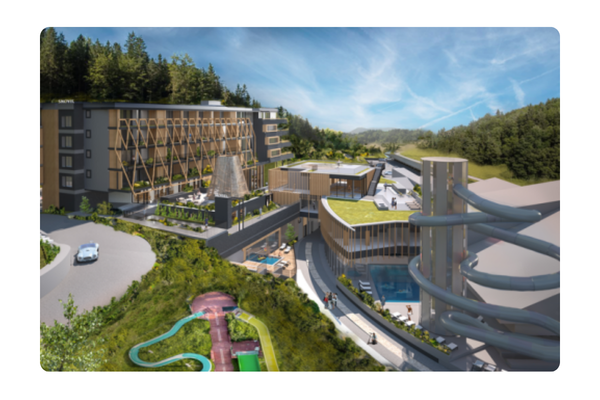 Ilustracija zdravja in prostega časa v turizmu